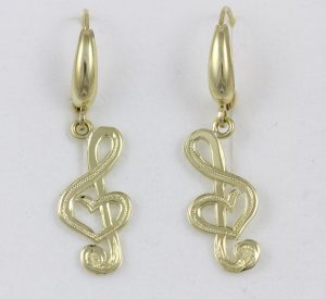 Náušnice houslový klíč