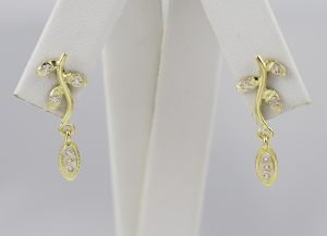 Náušnice listy květiny