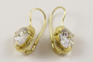 Náušnice se zirkony kulaté