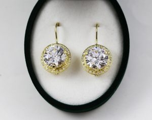 Náušnice se zirkony kulaté
