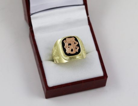 Pánský prsten s monogramem
